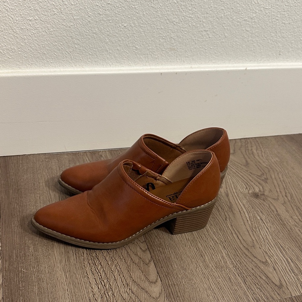 a.n.a Tan Leather Mules